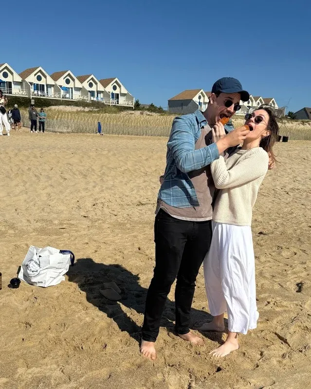 Morgan and Spencer on the beach