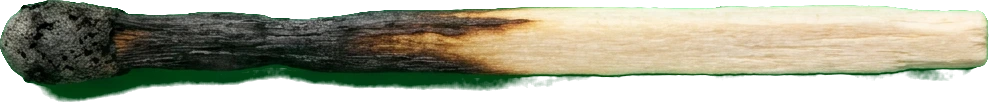 A burnt-out match